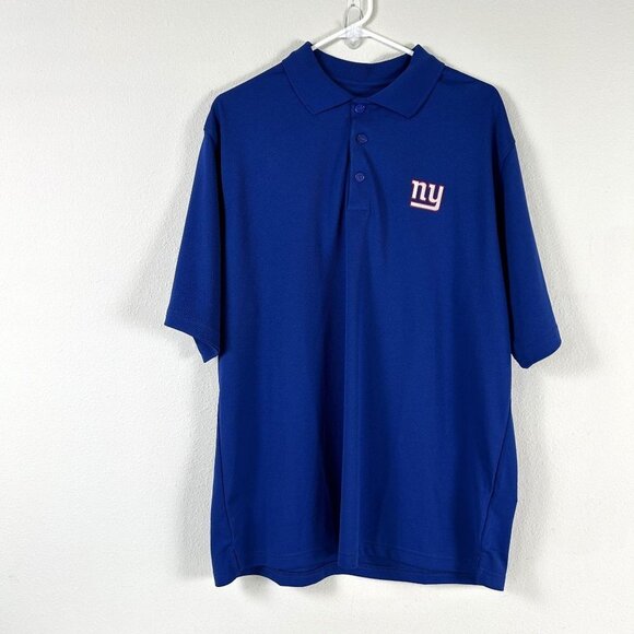 Antigua Other - Antigua New York Giants Polo Shirt Size L Blue Embroidered Logo NFL Polyester